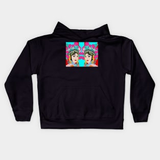 Cantonese Opera Twins #1 Kids Hoodie